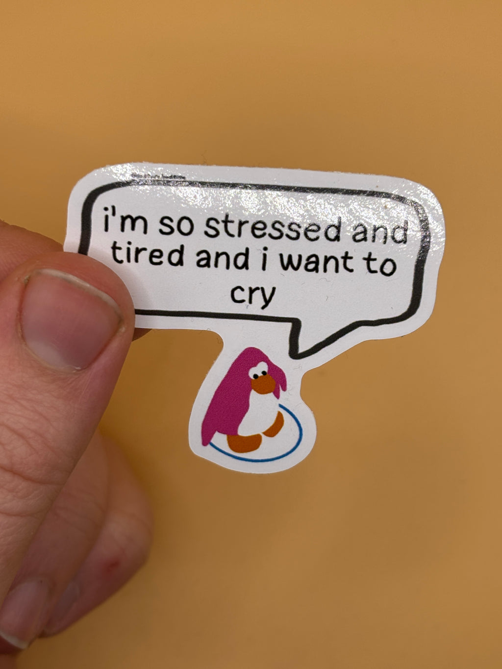 I’m so stressed and tired and I want to cry sticker