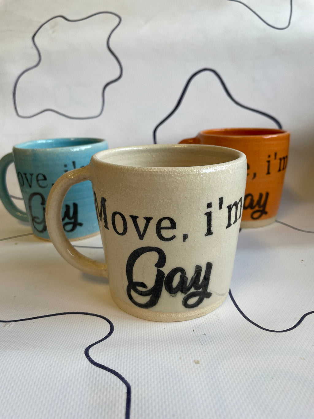 Move Im Gay mug