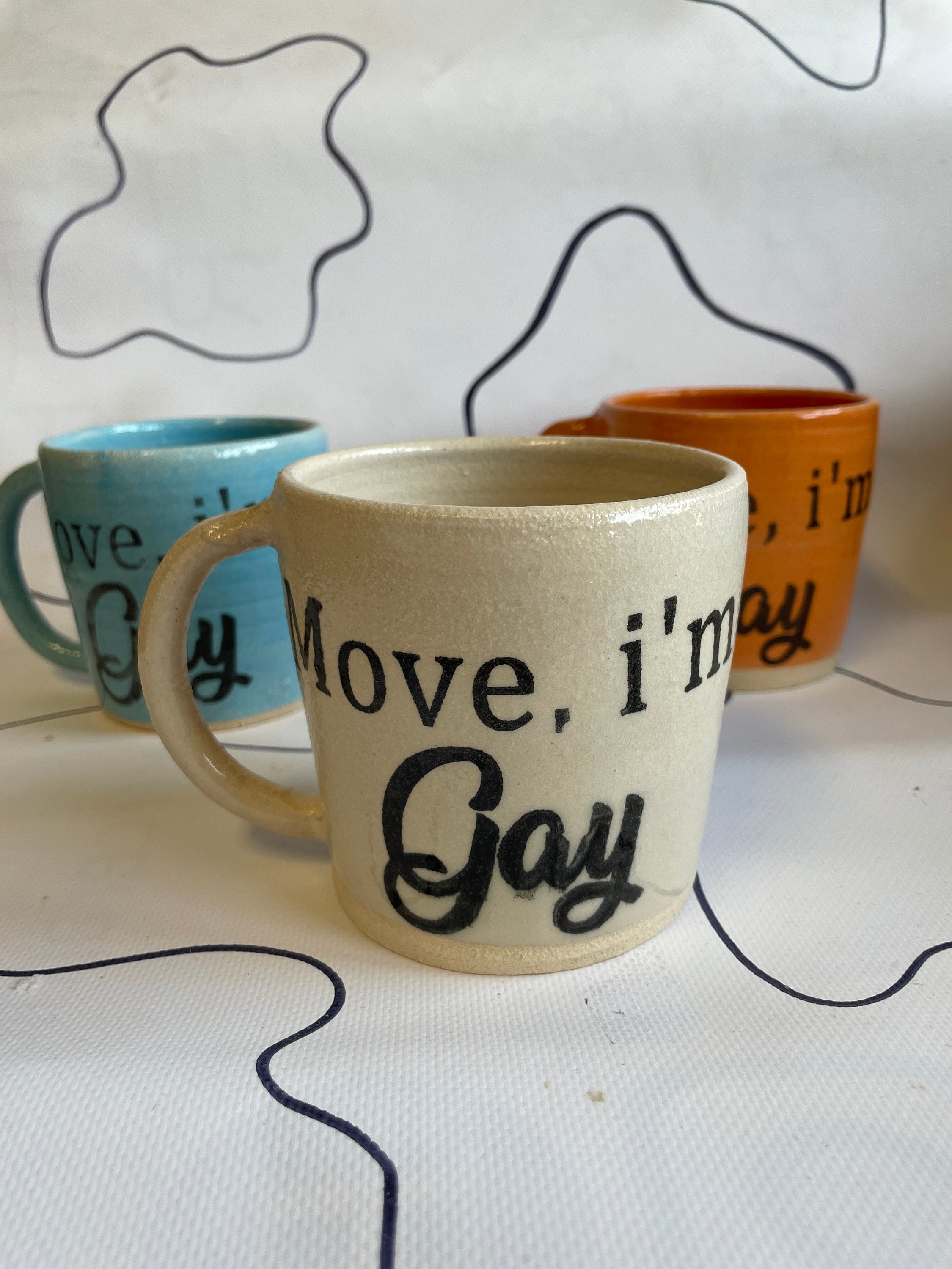 Move Im Gay mug