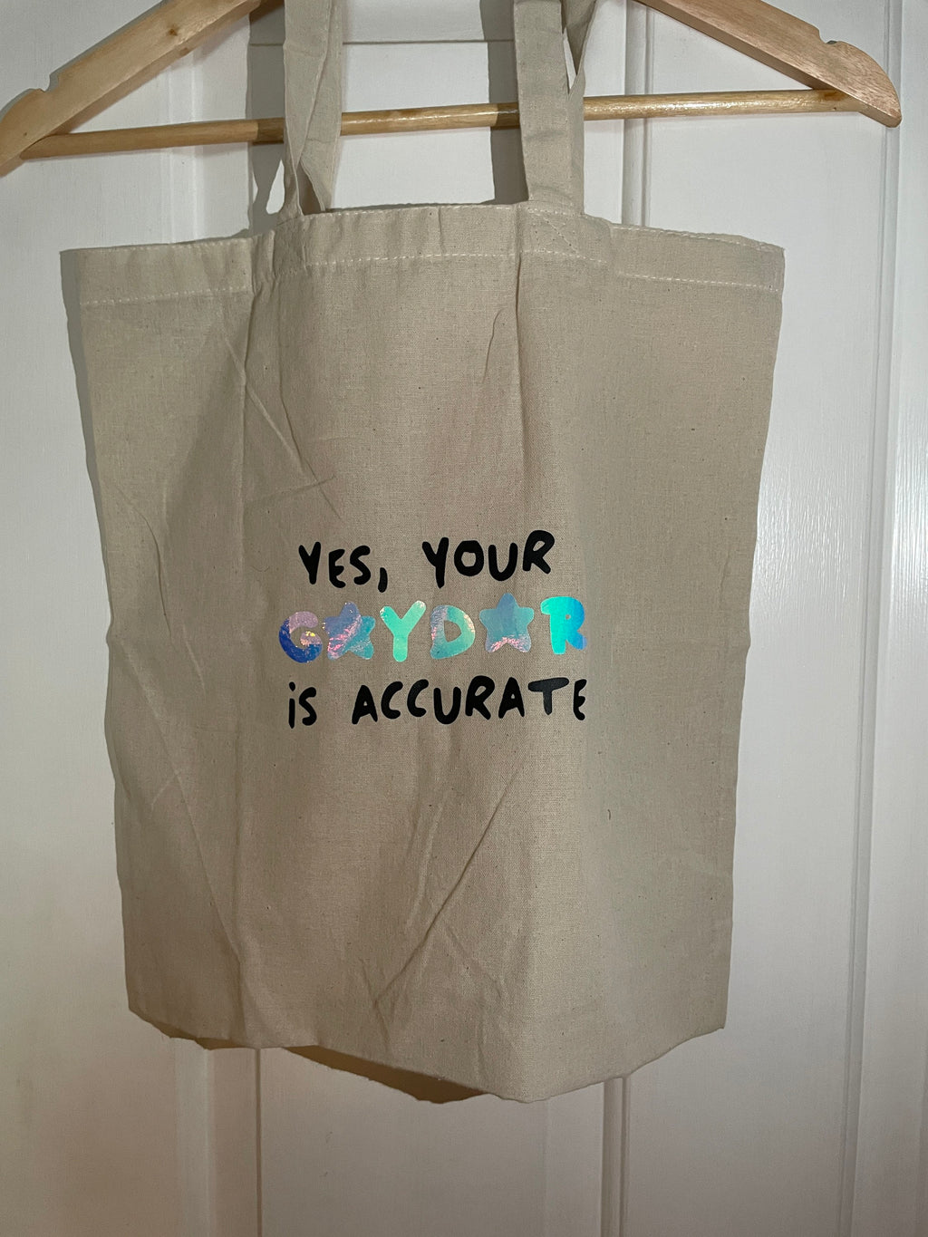 Yes your gaydar is accurate, funny lgbtq bag, funny slogan bag, tote bag, funny tote bag
