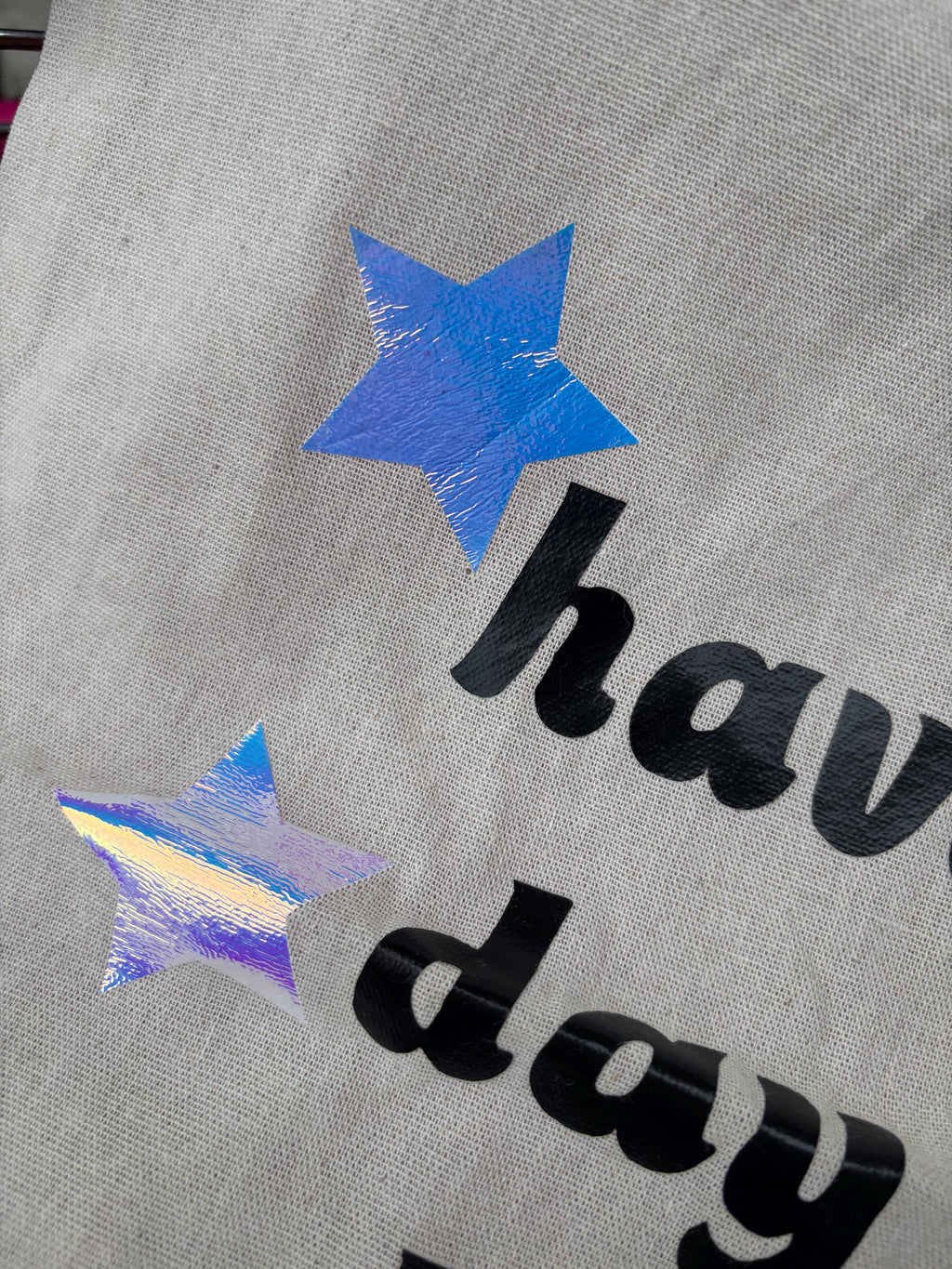 Have the day you deserve tote bag, funny slogan bag, funny tote bag, handmade tote bag