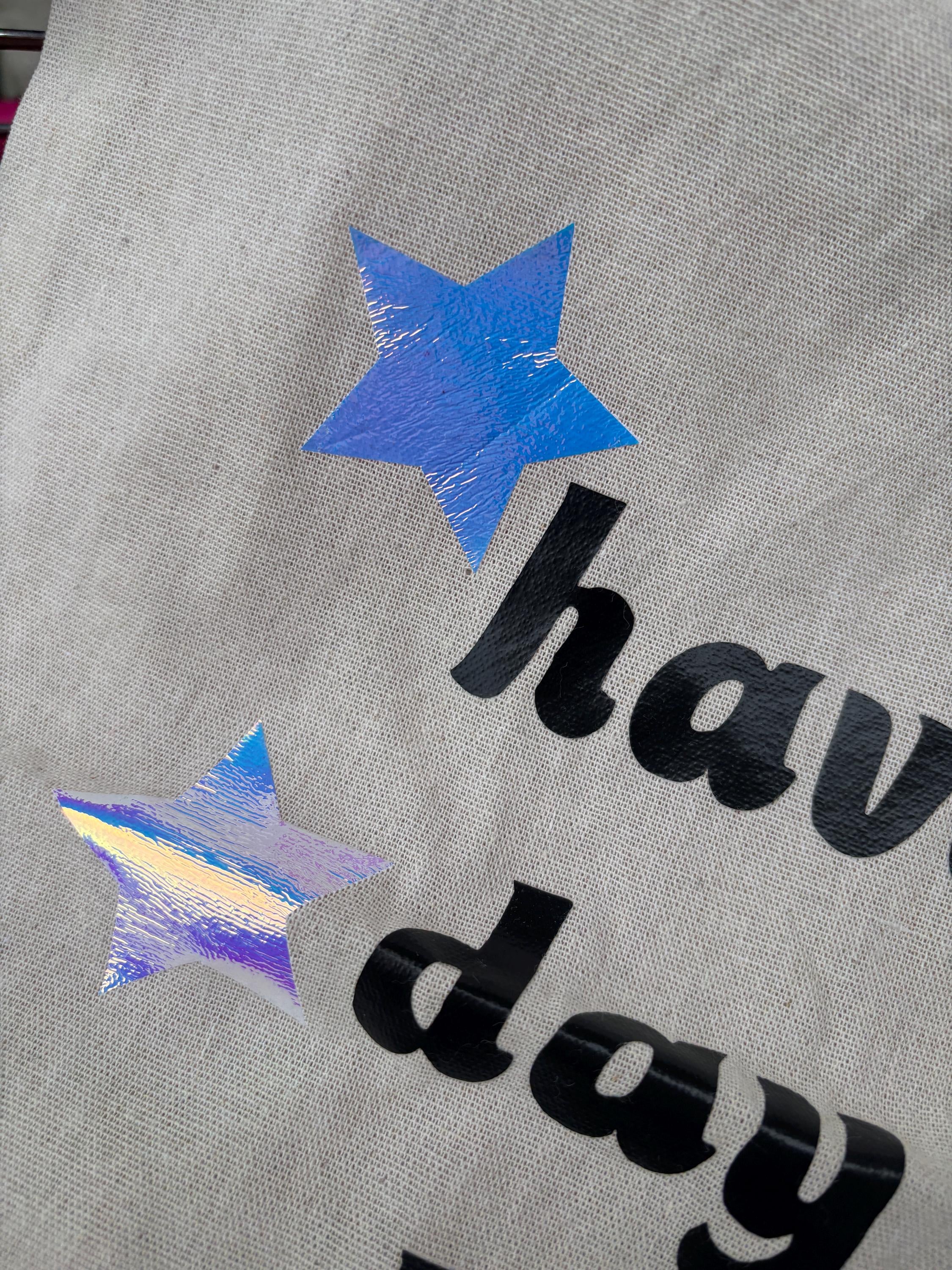 Have the day you deserve tote bag, funny slogan bag, funny tote bag, handmade tote bag