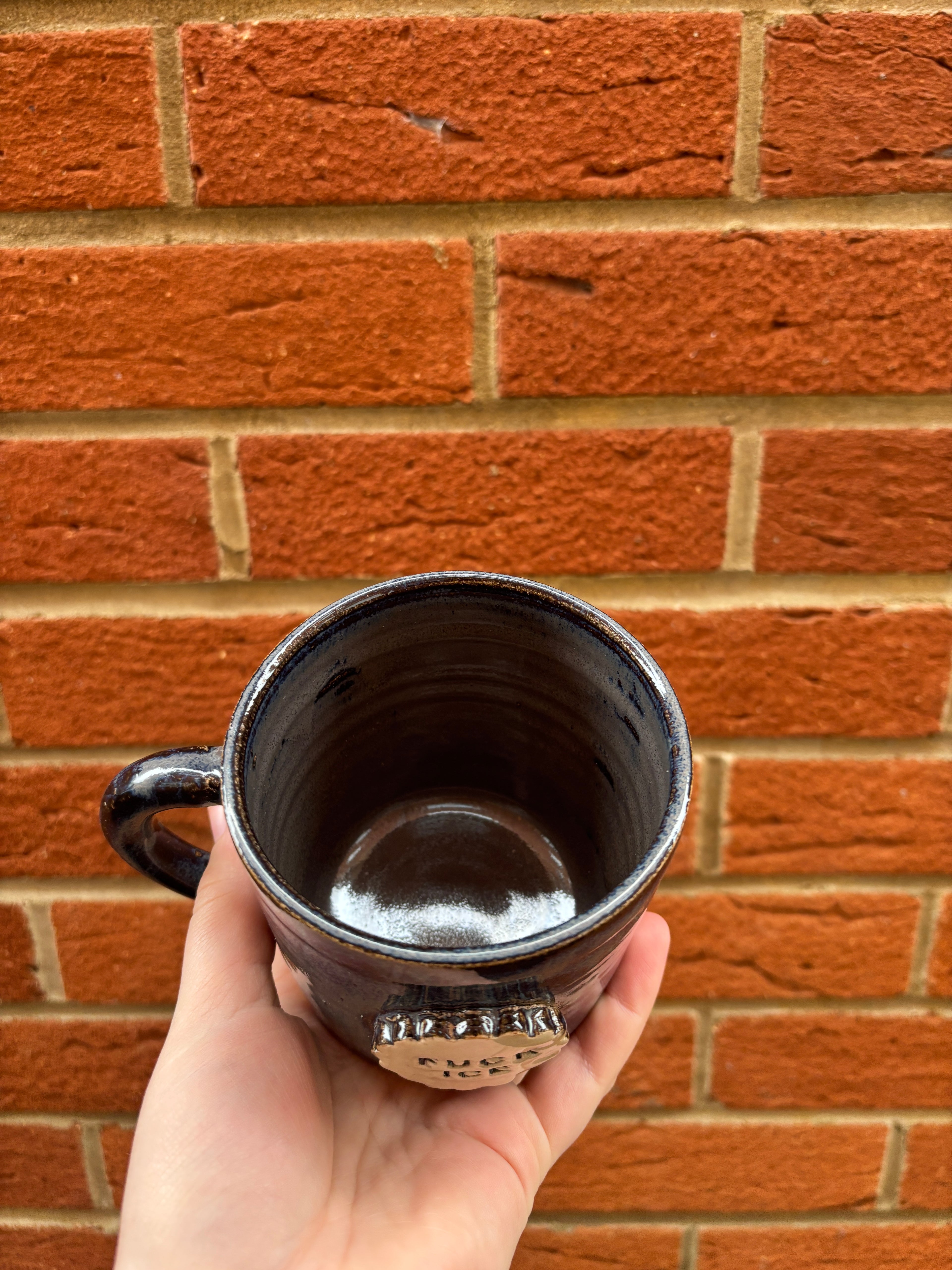 Fuck ICE stamped handmade mug