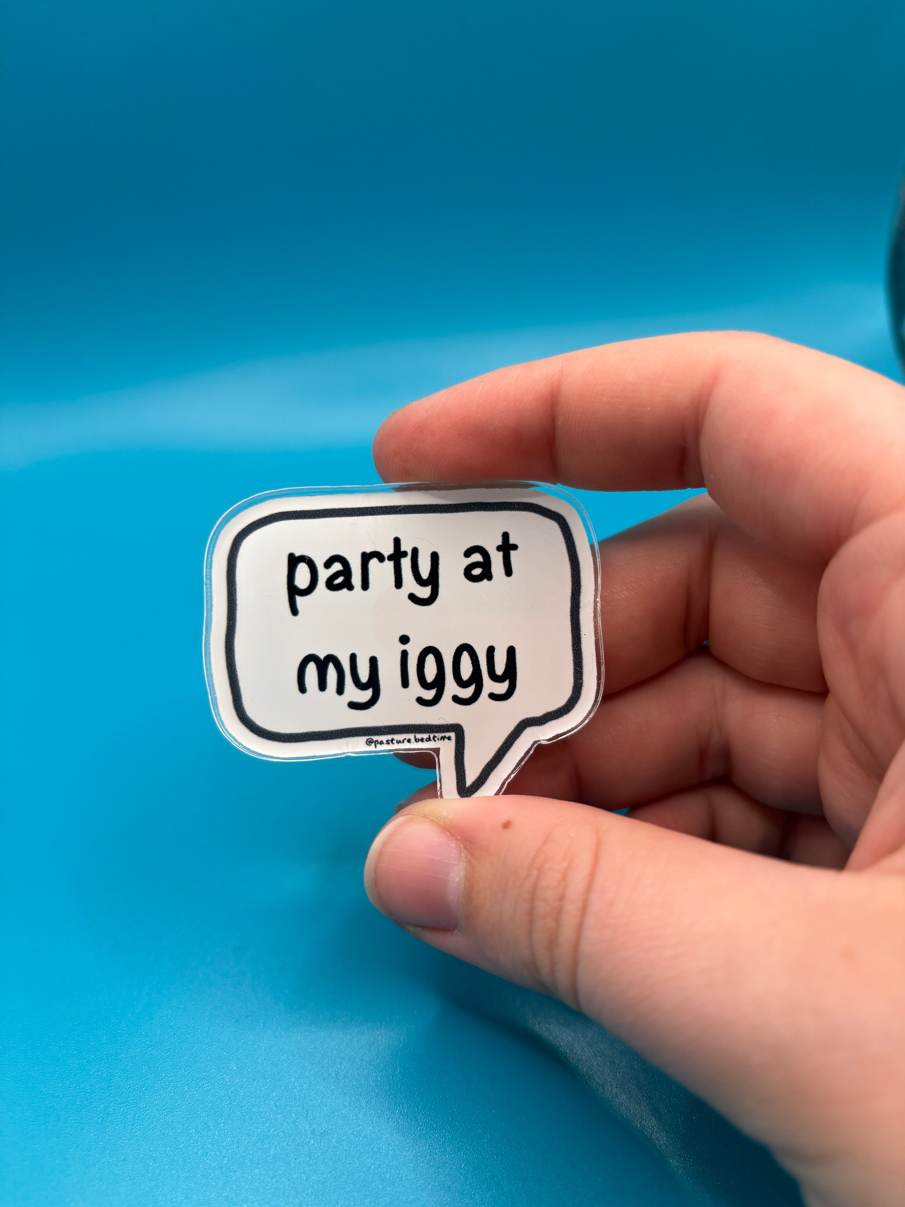 Party at my iggy pin