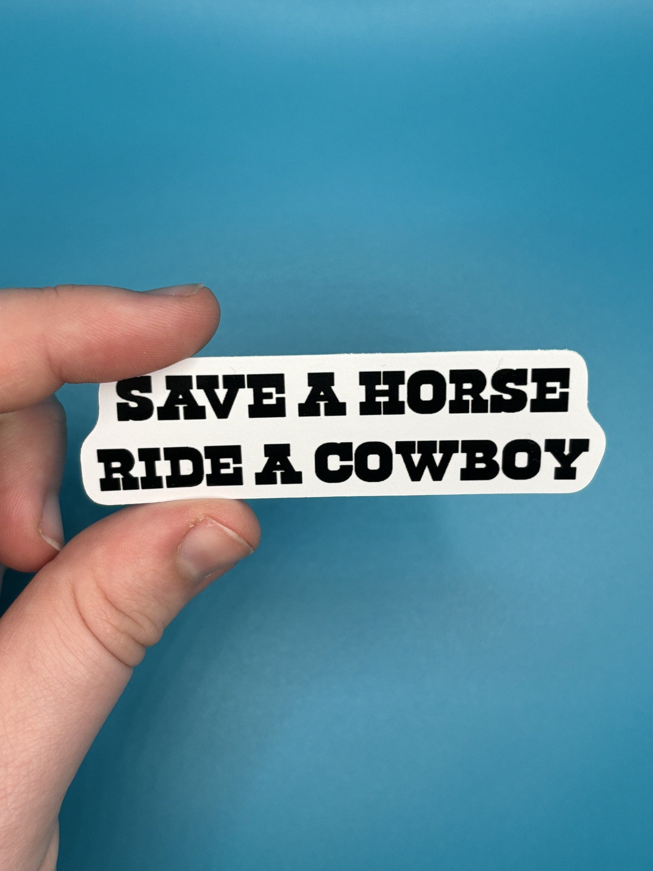 save a horse ride a cowboy sticker