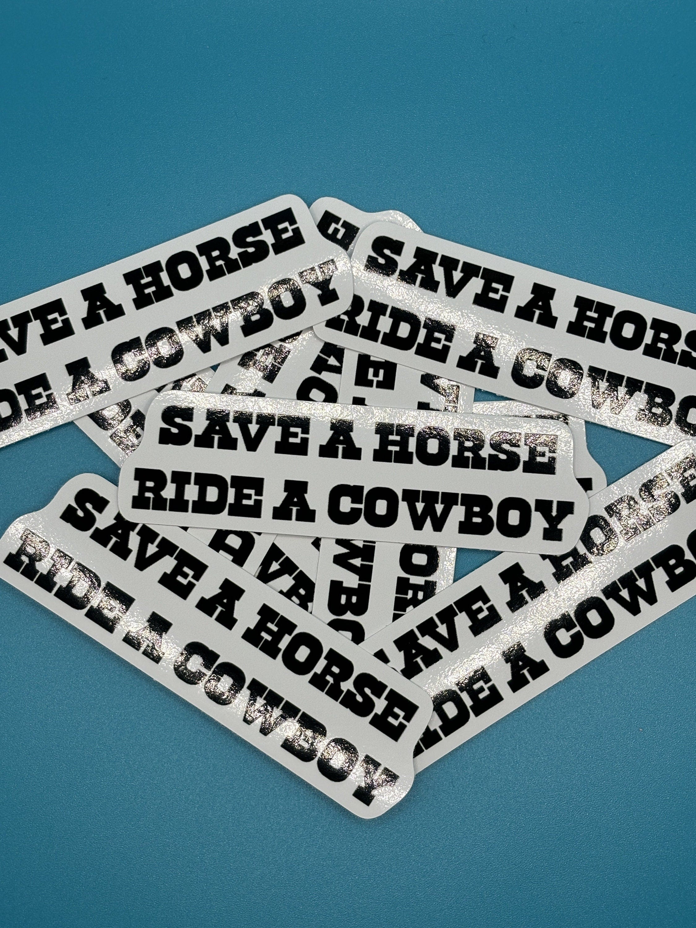save a horse ride a cowboy sticker