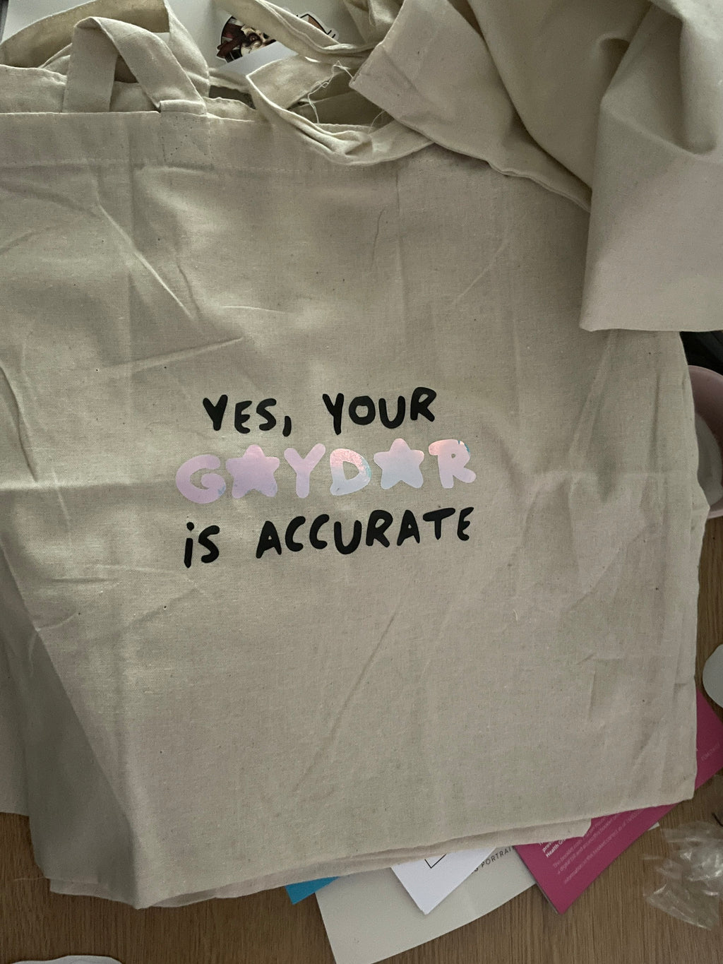 Yes your gaydar is accurate, funny lgbtq bag, funny slogan bag, tote bag, funny tote bag