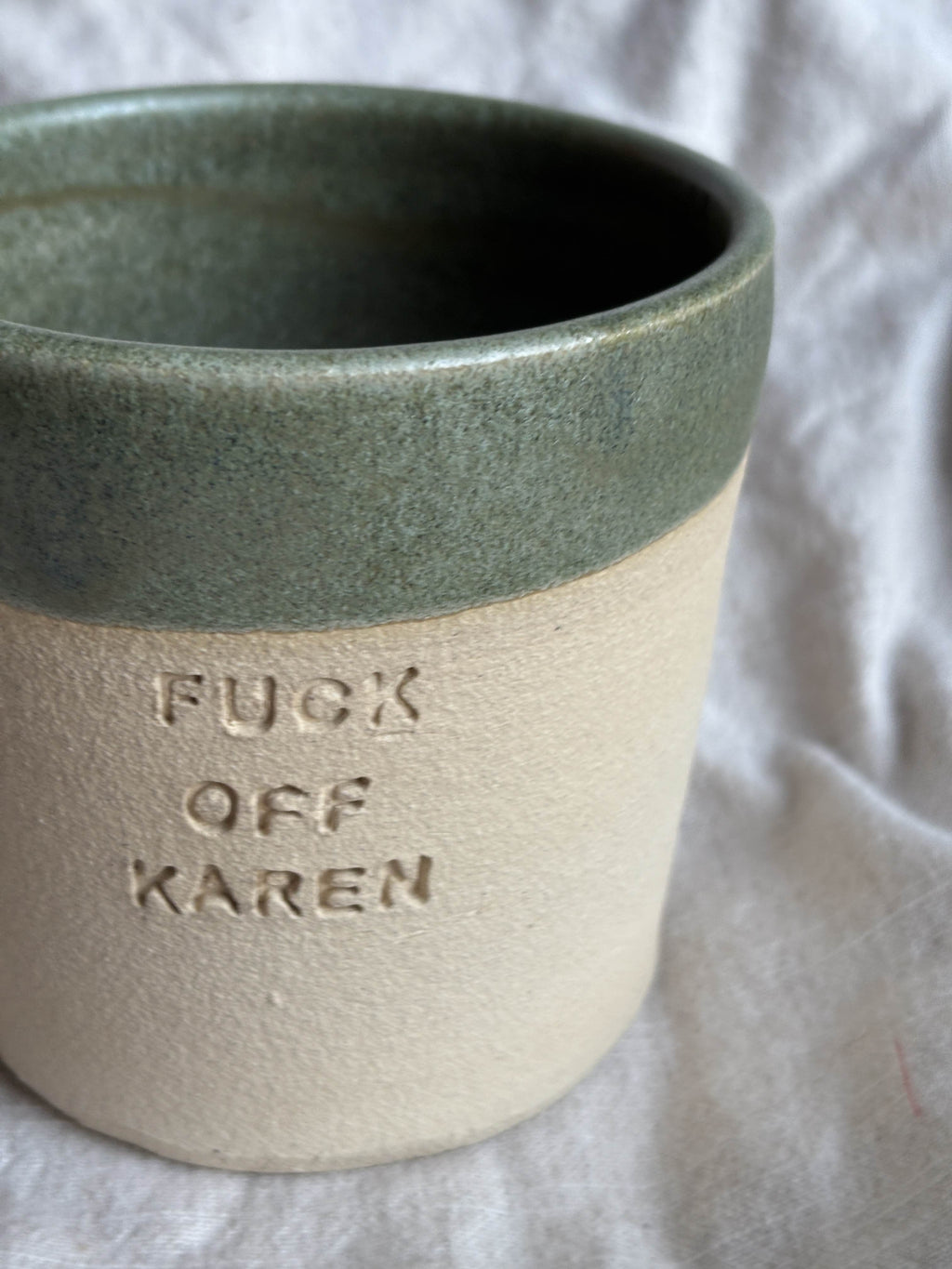 Fuck off Karen mug (SFW edition)