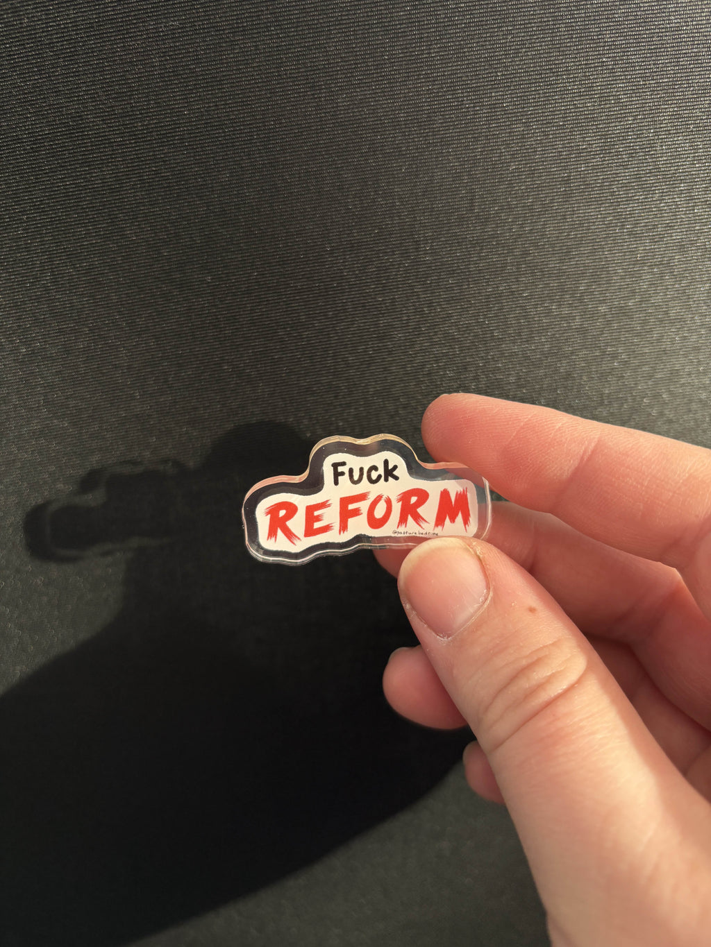 Fuck Reform Pin